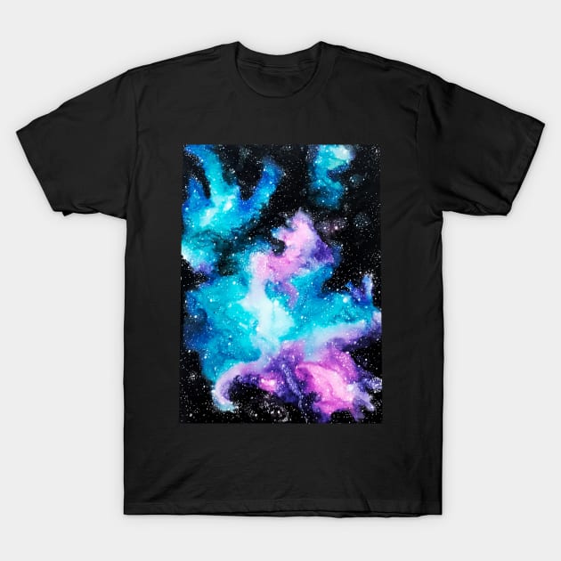 Watercolor Galaxy T-Shirt by Lady Lilac